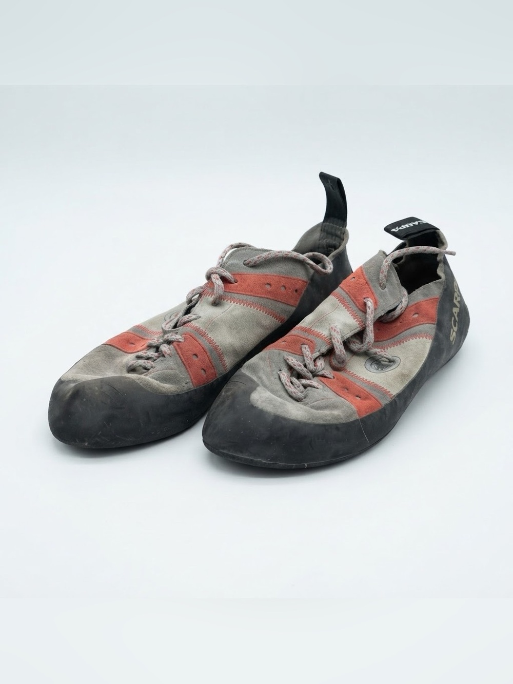 Scarpa Techno Rock Climbing Shoes Gray Red Men's Size 9 EU 42